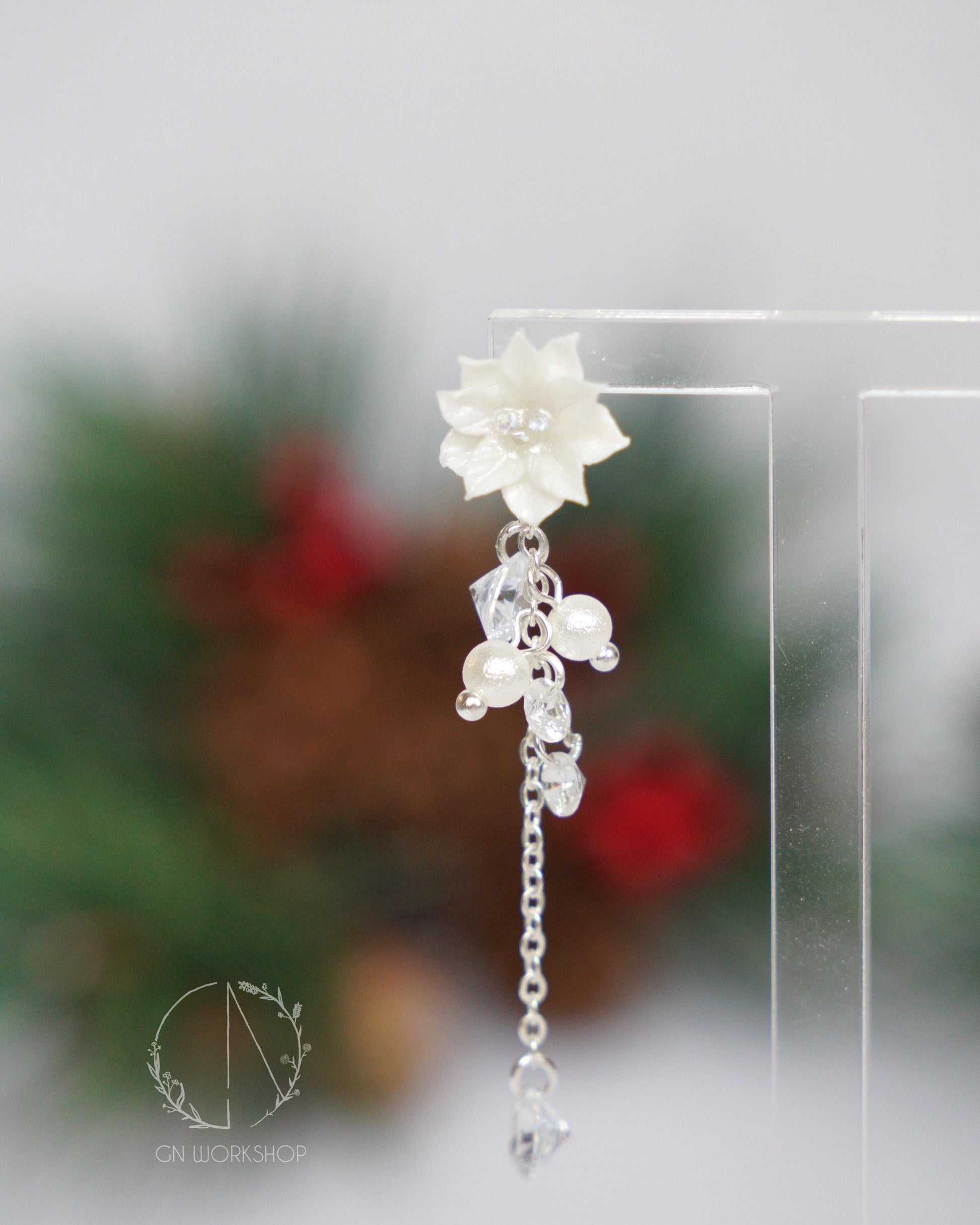 Snowy Poinsettia Dangles