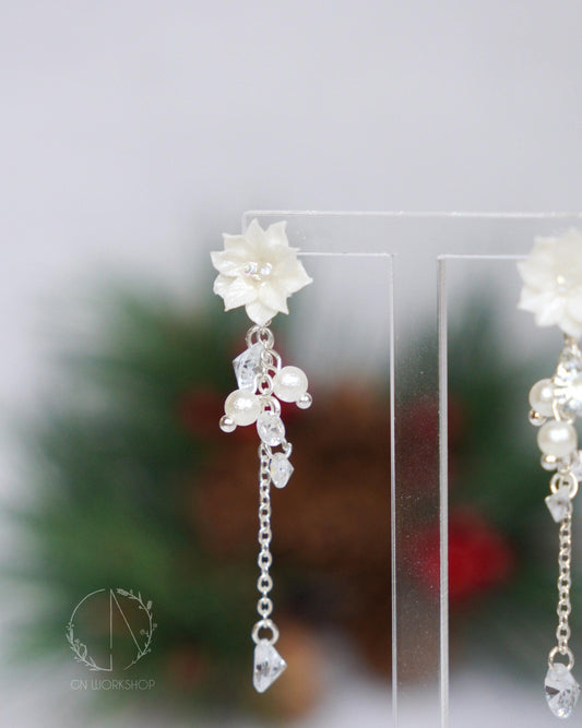 Snowy Poinsettia Dangles