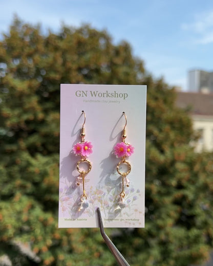 Cosmos Blossom Dangles - October Birth Flowers